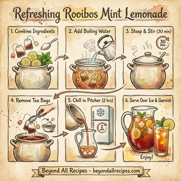 Refreshing Rooibos Mint Lemonade instructions