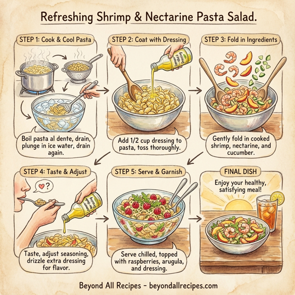 Refreshing Shrimp & Nectarine Pasta Salad instructions