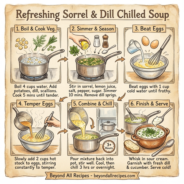 Refreshing Sorrel & Dill Chilled Soup instructions