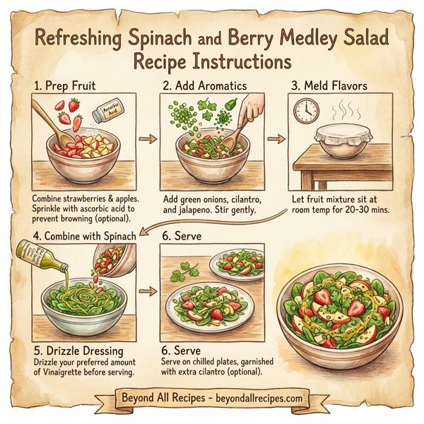 Refreshing Spinach and Berry Medley Salad instructions
