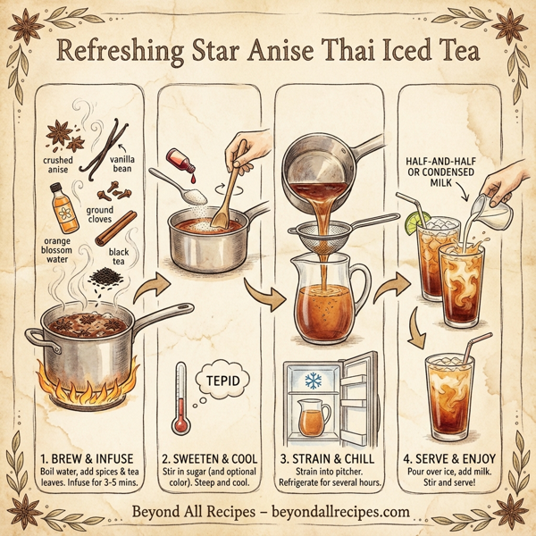 Refreshing Star Anise Thai Iced Tea instructions