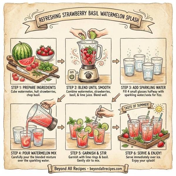 Refreshing Strawberry Basil Watermelon Splash instructions