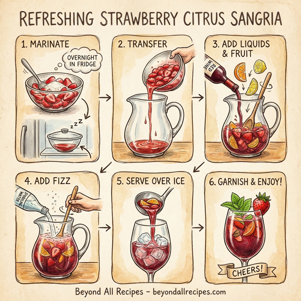 Refreshing Strawberry Citrus Sangria instructions