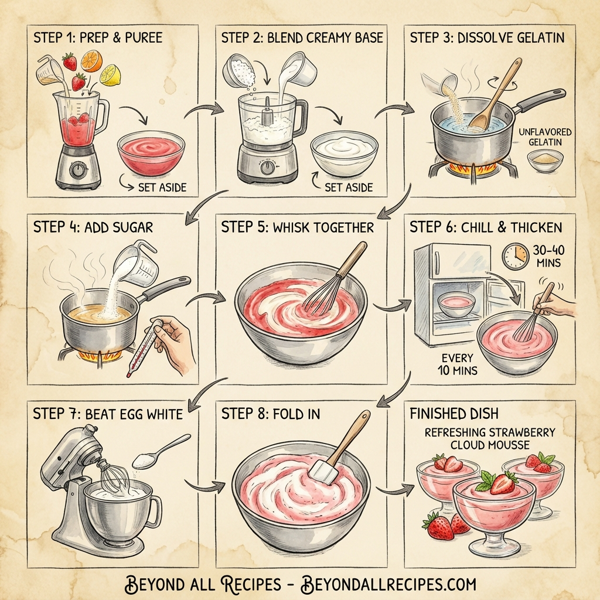 Refreshing Strawberry Cloud Mousse instructions