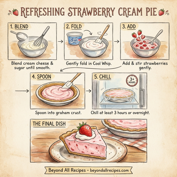 Refreshing Strawberry Cream Pie instructions