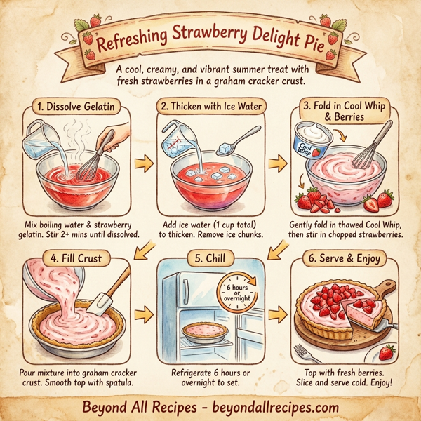 Refreshing Strawberry Delight Pie instructions
