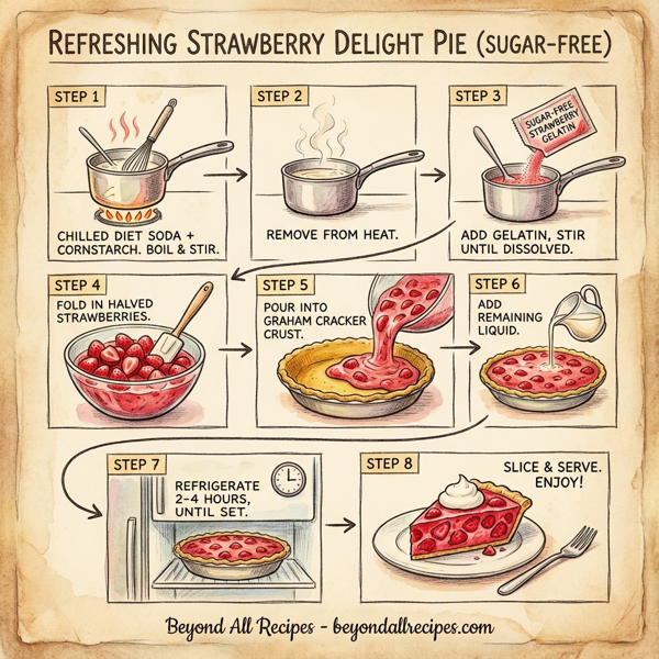 Refreshing Strawberry Delight Pie (Sugar-Free) instructions