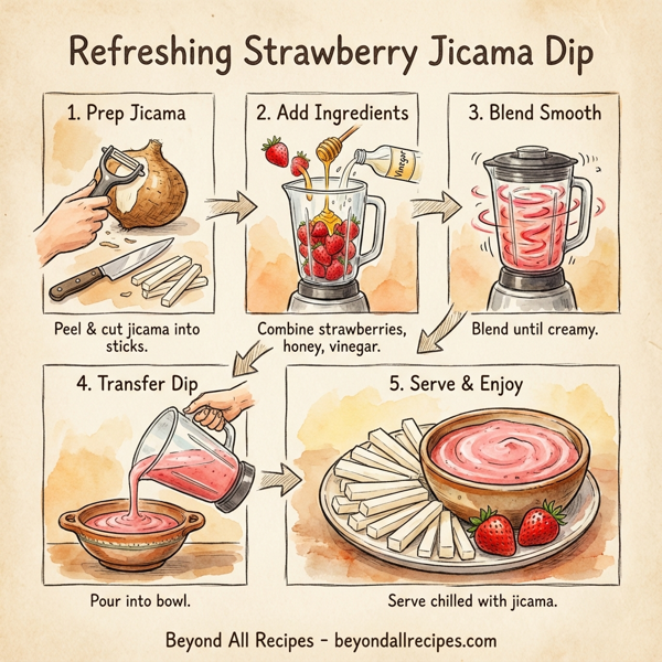 Refreshing Strawberry Jicama Dip instructions