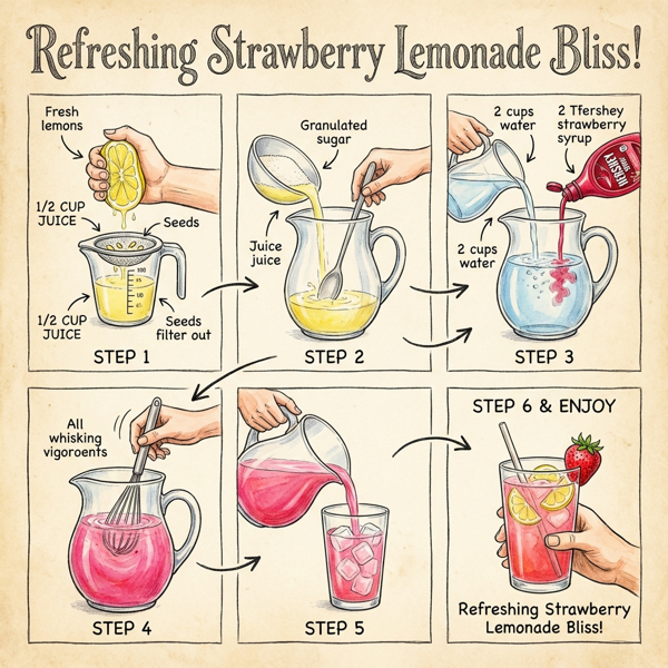 Refreshing Strawberry Lemonade Bliss instructions