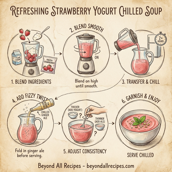 Refreshing Strawberry Yogurt Chilled Soup instructions