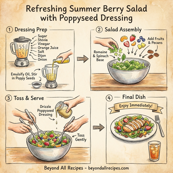 Refreshing Summer Berry Salad with Poppyseed Dressing instructions