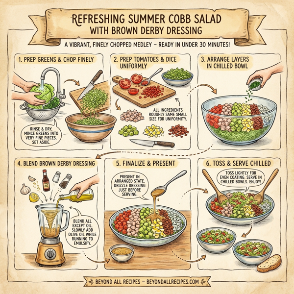 Refreshing Summer Cobb Salad with Brown Derby Dressing instructions