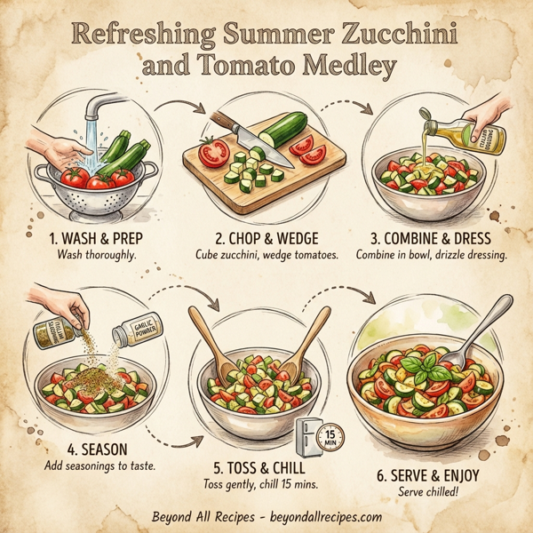 Refreshing Summer Zucchini and Tomato Medley instructions