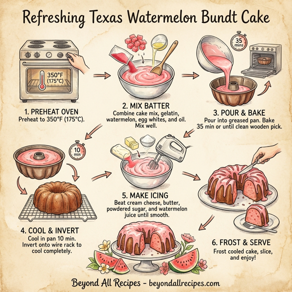 Refreshing Texas Watermelon Bundt Cake instructions