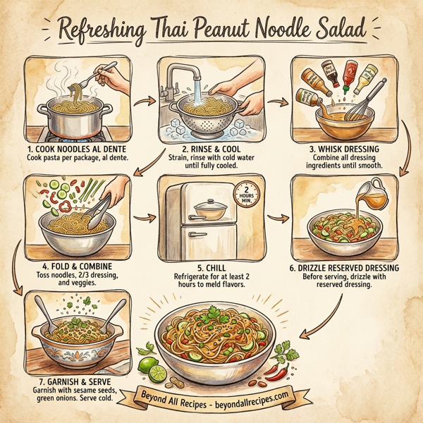 Refreshing Thai Peanut Noodle Salad instructions