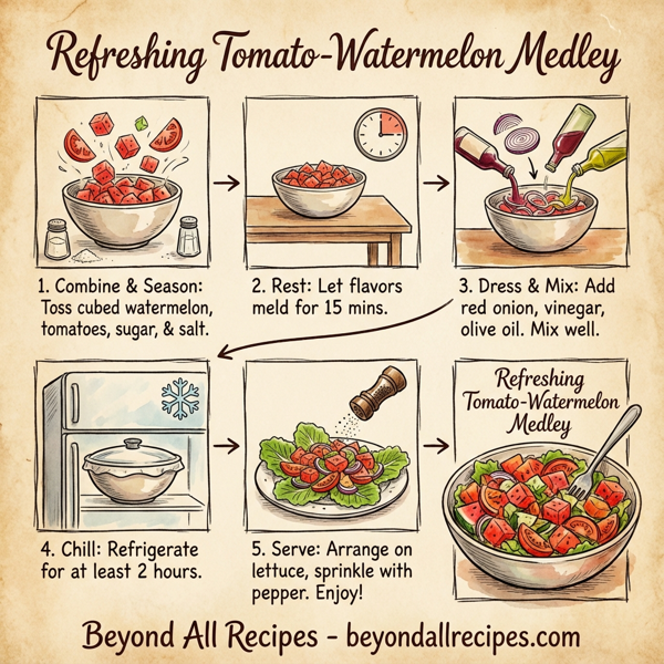 Refreshing Tomato-Watermelon Medley instructions