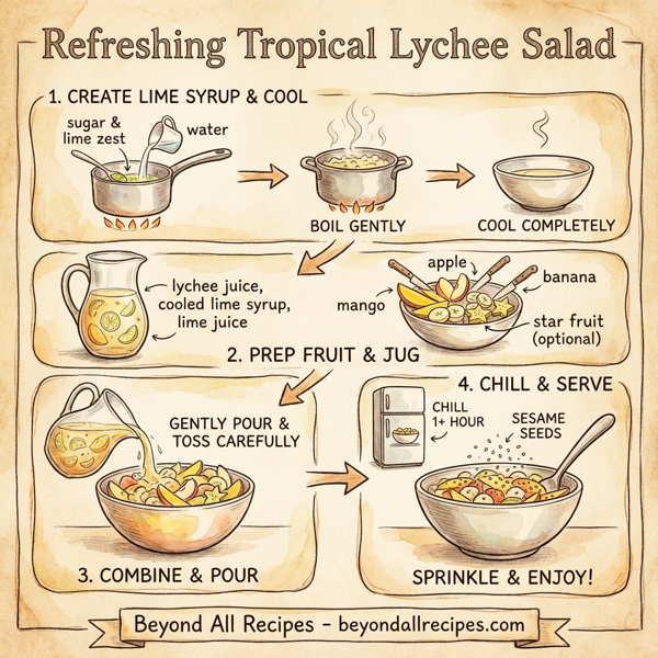 Refreshing Tropical Lychee Salad instructions