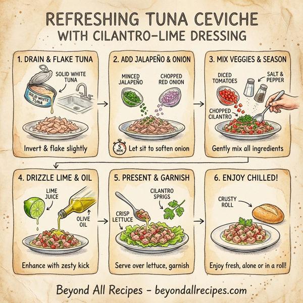 Refreshing Tuna Ceviche with Cilantro-Lime Dressing instructions