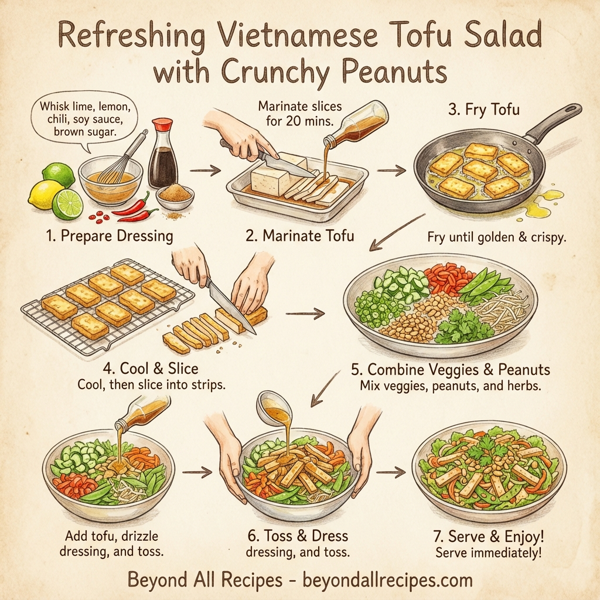 Refreshing Vietnamese Tofu Salad with Crunchy Peanuts instructions