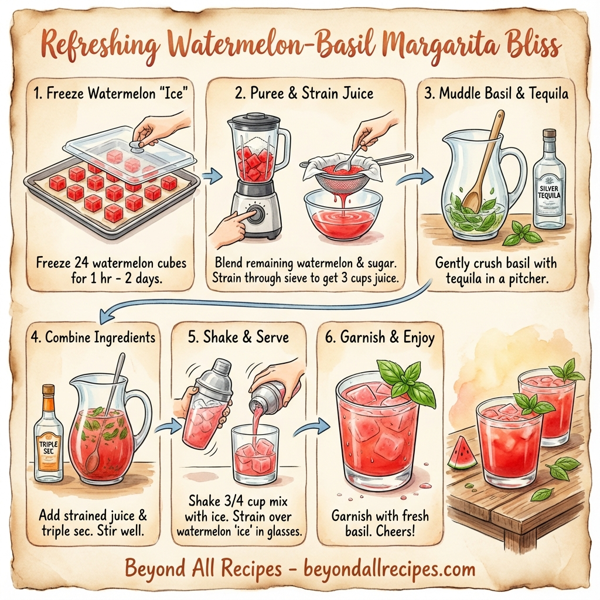 Refreshing Watermelon-Basil Margarita Bliss instructions