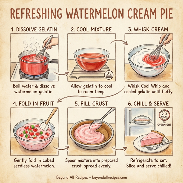 Refreshing Watermelon Cream Pie instructions