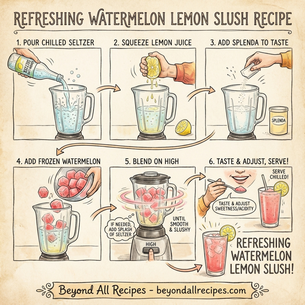 Refreshing Watermelon Lemon Slush instructions