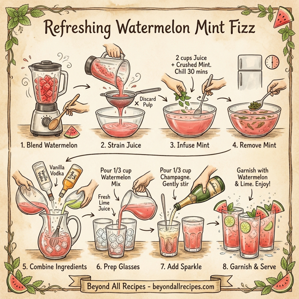 Refreshing Watermelon Mint Fizz instructions