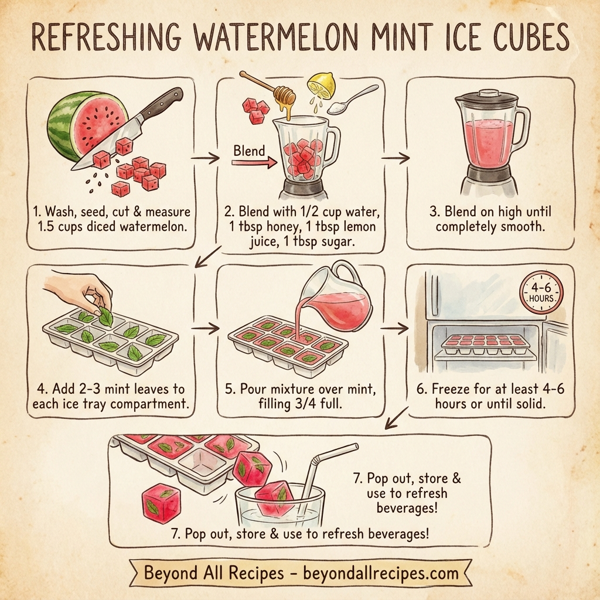 Refreshing Watermelon Mint Ice Cubes instructions