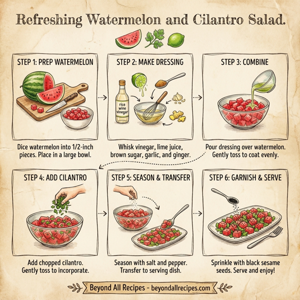 Refreshing Watermelon and Cilantro Salad instructions