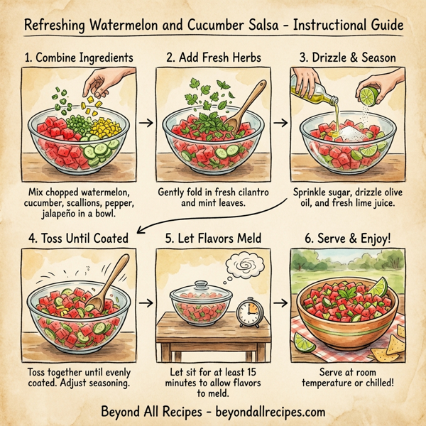 Refreshing Watermelon and Cucumber Salsa instructions