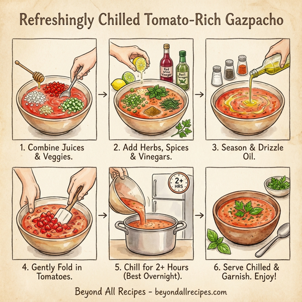 Refreshingly Chilled Tomato-Rich Gazpacho instructions
