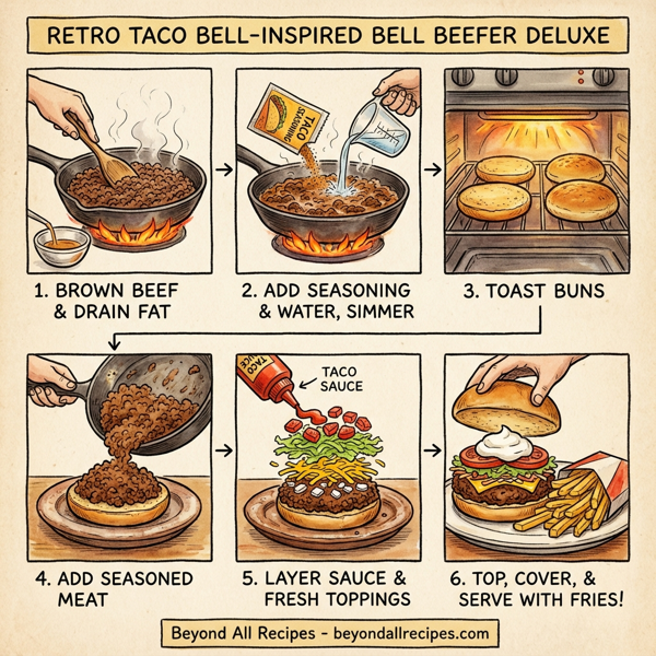 Retro Taco Bell-Inspired Bell Beefer Deluxe instructions