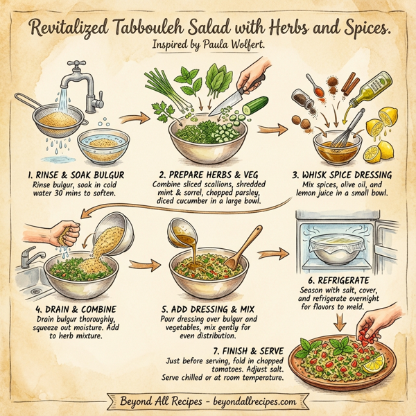 Revitalized Tabbouleh Salad with Herbs and Spices instructions