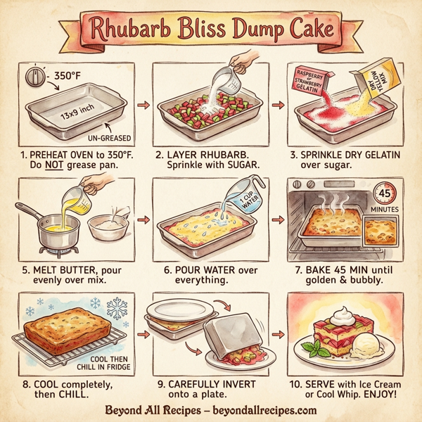 Rhubarb Bliss Dump Cake instructions