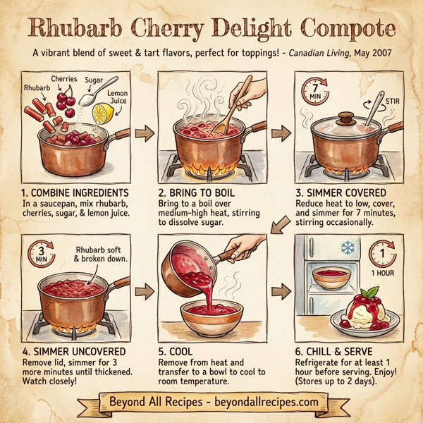 Rhubarb Cherry Delight Compote instructions