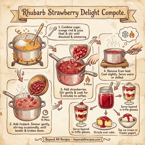 Rhubarb Strawberry Delight Compote instructions
