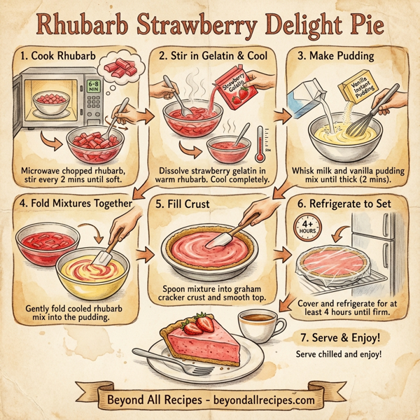 Rhubarb Strawberry Delight Pie instructions