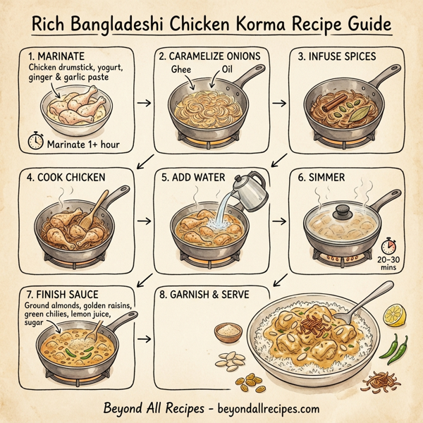 Rich Bangladeshi Chicken Korma instructions