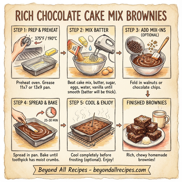 Rich Chocolate Cake Mix Brownies instructions
