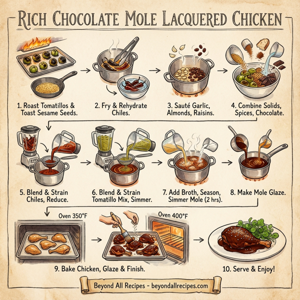 Rich Chocolate Mole Lacquered Chicken instructions