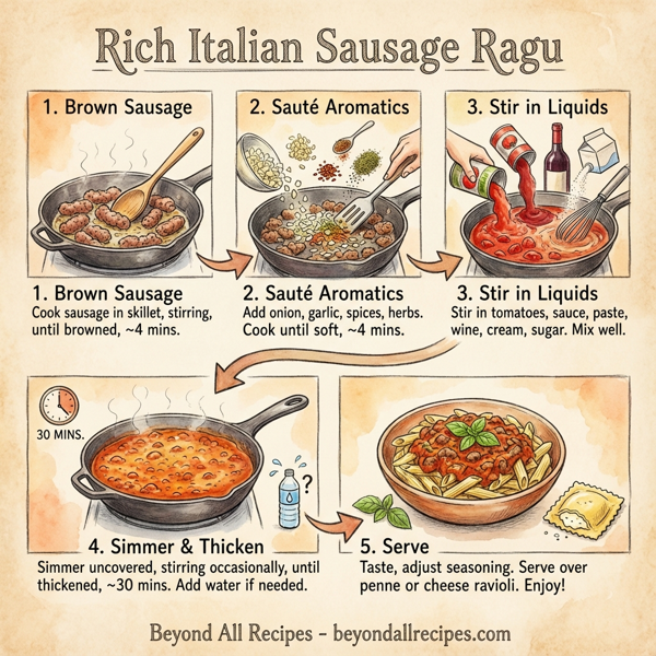 Rich Italian Sausage Ragu instructions