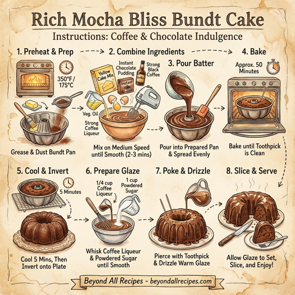 Rich Mocha Bliss Bundt Cake instructions