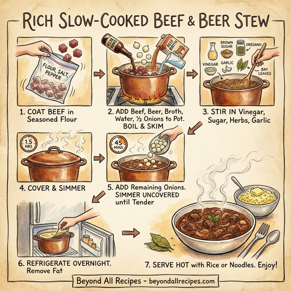 Rich Slow-Cooked Beef and Beer Stew instructions