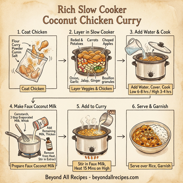 Rich Slow Cooker Coconut Chicken Curry instructions