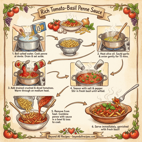 Rich Tomato-Basil Penne Sauce instructions