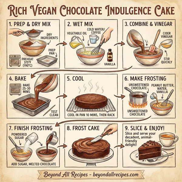 Rich Vegan Chocolate Indulgence Cake instructions