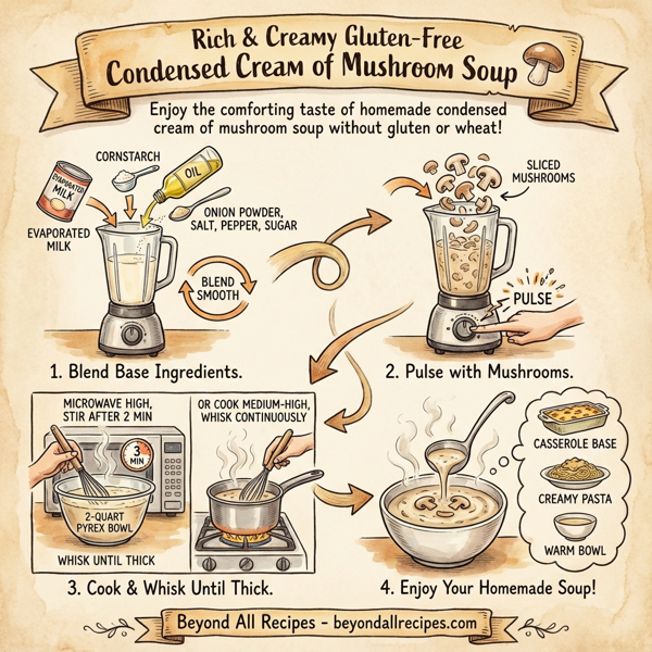 Rich & Creamy Gluten-Free Condensed Cream of Mushroom Soup instructions