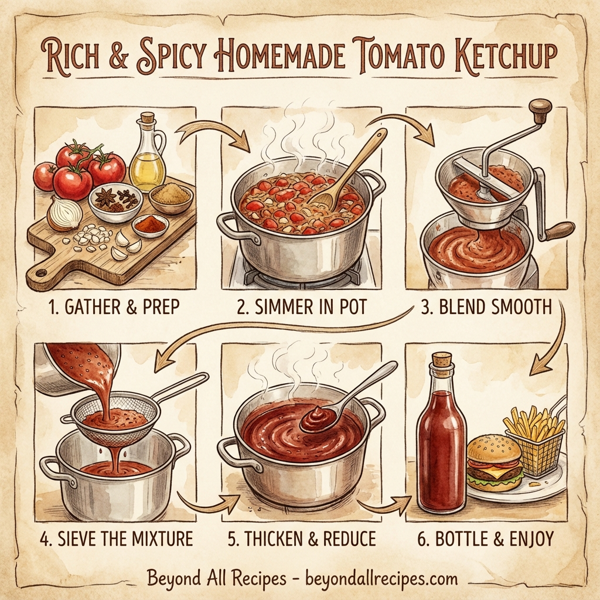 Rich & Spicy Homemade Tomato Ketchup instructions