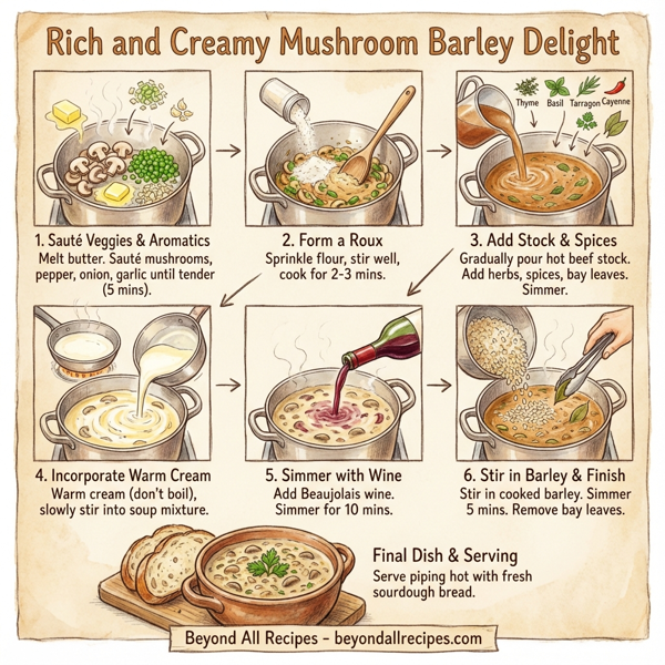 Rich and Creamy Mushroom Barley Delight instructions