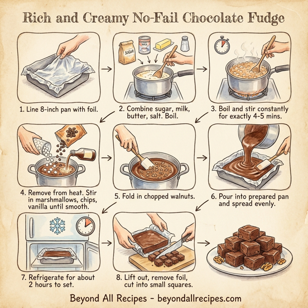 Rich and Creamy No-Fail Chocolate Fudge instructions